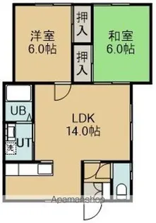 コスモレジデンス港B【2階】の間取り